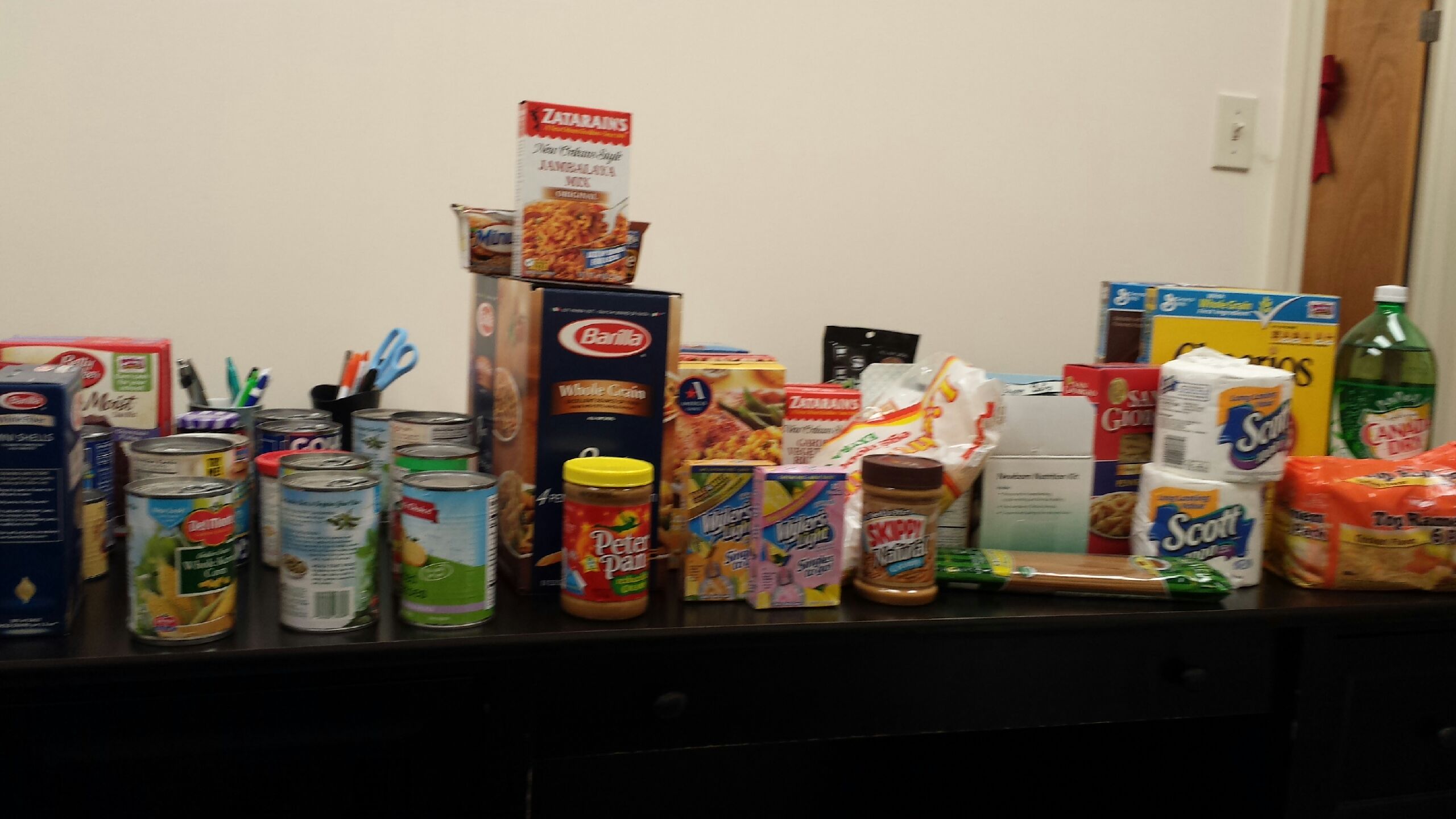 Food collected for the 2014 Holiday Food Drive