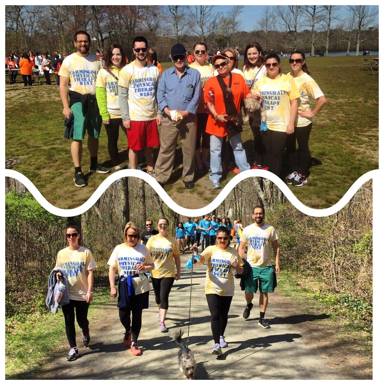 Farmingdale PT team at the 2015 MS walk