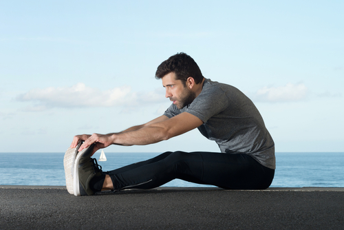 man stretching 